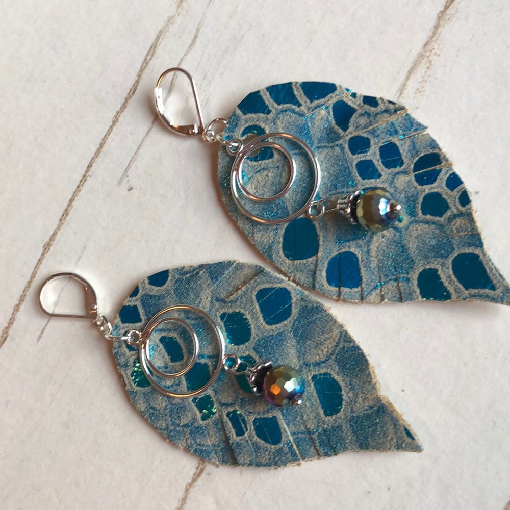 Leather earrings